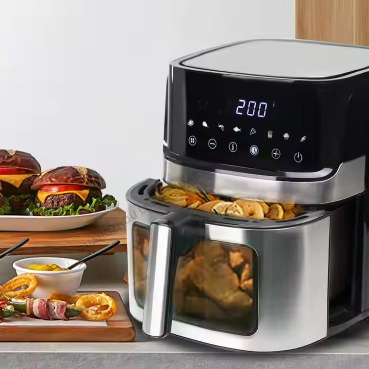 6.5 L Intelligent Air Fryer Transparent Window Fashionable Style Healthy Cooking Household Electric Digital Air Fryers