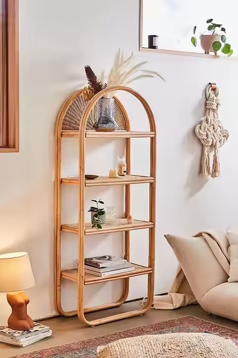 Floor Standing Bookcase Home Decor Rattan Book Shelf Cheap Price Tall Bookshelf Wholesale Shelves From Vietnam