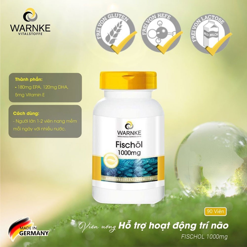 Warnke Fischol Omega3 Fish Oil Tablets 1000mg, 90 Tablets