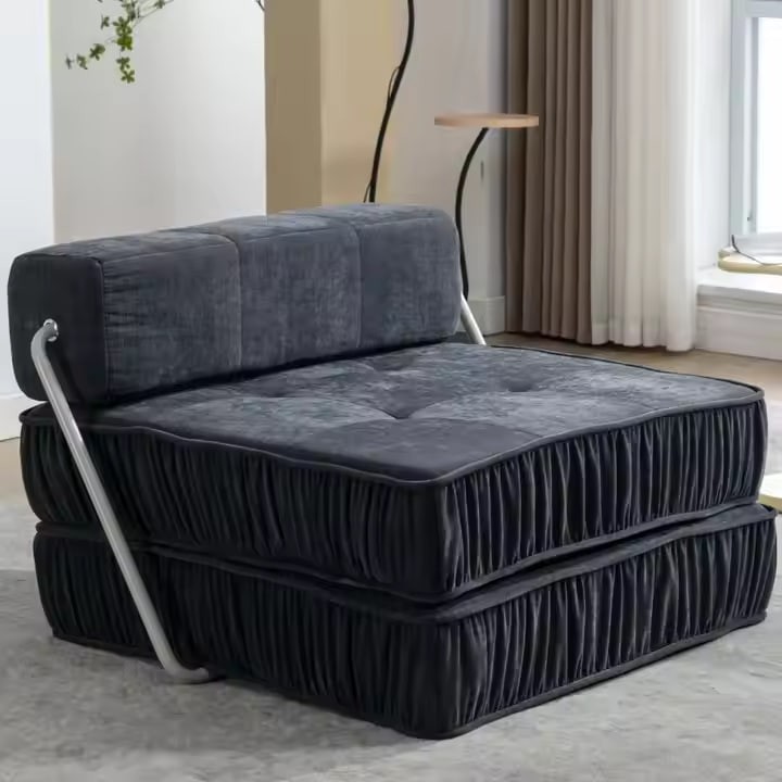 Folding Sofa Bed, Futon Sleeper Chair, Convertible Chair Floor Couch & Sleeping Mattress for Living Room
