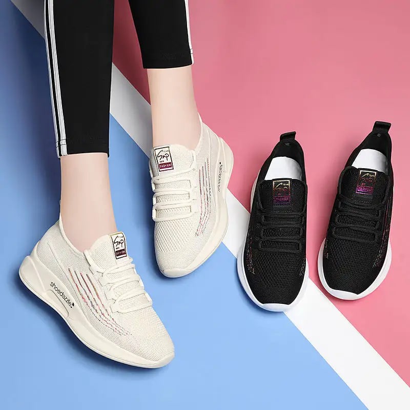 Sport Shoes Casual Shoes Black Sneakers for Women and Ladies