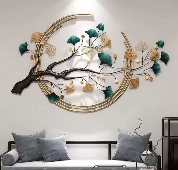 Wholesale Hot Selling Modern Leaf Wall Art Set Creative Metal Hanging Decor for Living Room Office Bedroom Hotel for Christmas