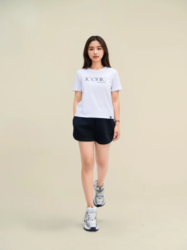 Women's Double Face Original Slogan Shorts WSR 2045