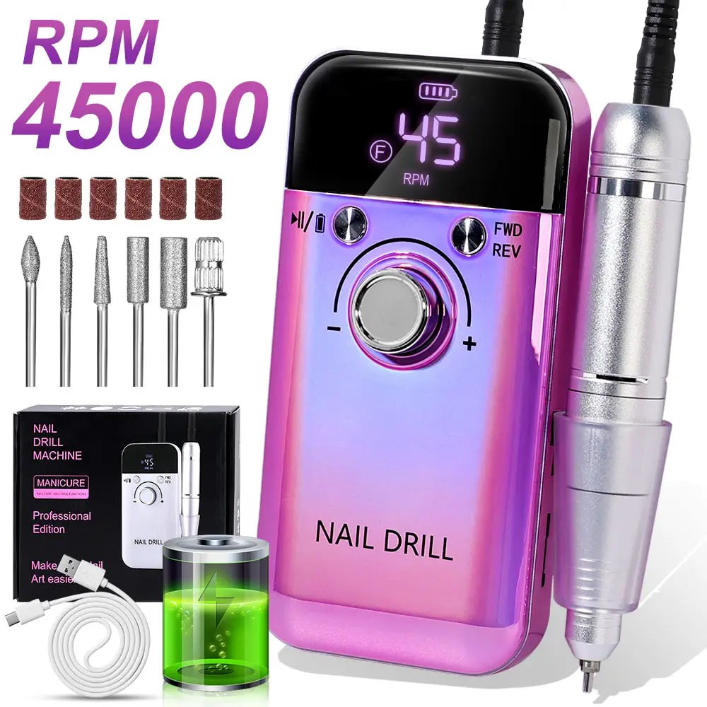 Wholesale Professional Electric Nail Drill Bit High Quality Diamond Placed Pedicure Tool Featuring US Plug for Salon Use