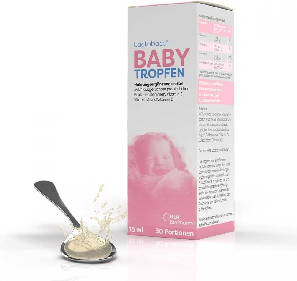 German Lactobact Baby Tropfen Multi-Strain Probiotics, 15ml
