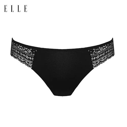 Elle - Lace Panties (Black, L)