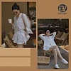 Women's loose white shirt and youthful shorts in spring and summer fashion for Vietnamese women