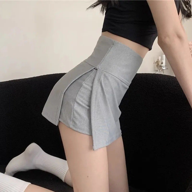 Summer New Style Hip-covering Slit anti-exposure Sports Yoga Pants Skirt with Versatile Design and Slimming Look a-line Short Skirt for Women