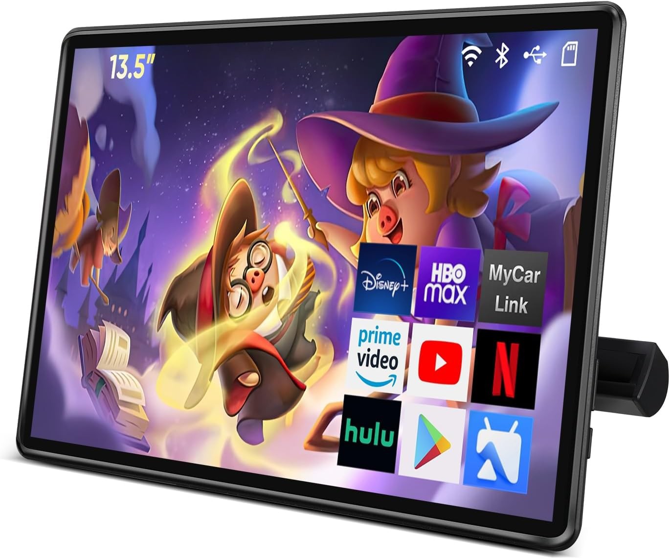 13.5 Inch Android 11 Car Headrest Monitor Screen,Car Tablet TV Support Touchscreen WiFi Bluetooth Wireless Airplay Mirror Link HDMI SD USB Car Video Player (13.5" 2G Ram+32G ROM(1*pc))