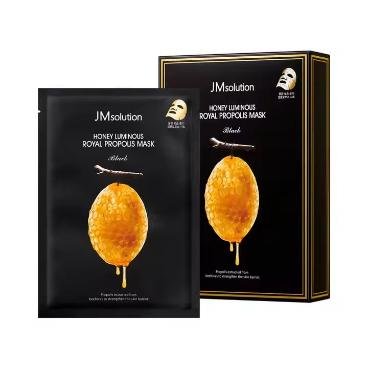 JMsolution HONEY LUMINOUS ROYAL PROPOLIS MASK Made in Korea Hot Selling Korean Facemask Product 1unit=10 Pieces korean supplier