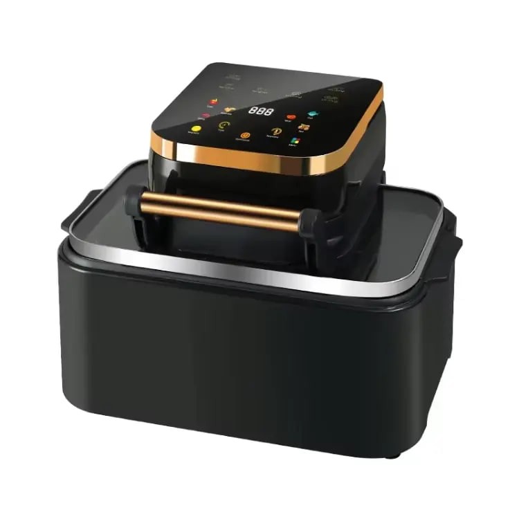 12L Visual Air Fryer New Home Flip-free Visual Multi-function Large Capacity Deep Frying Pan Electric Oven Stainless Steel JD19