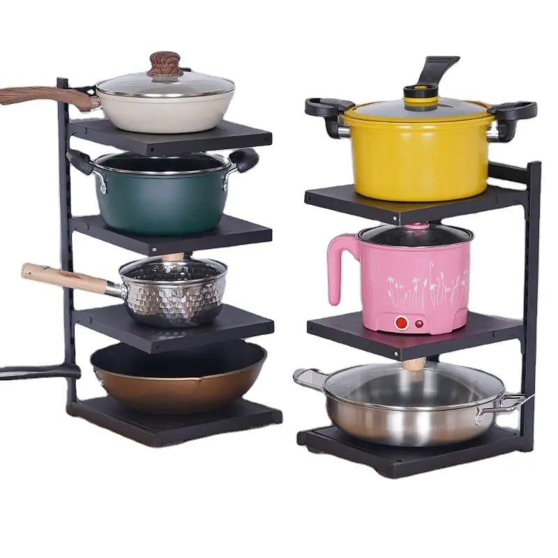 Iron Metal Multifunctional Kitchen & Living Room Organizer Storage Rack for Pots and Items Home Use
