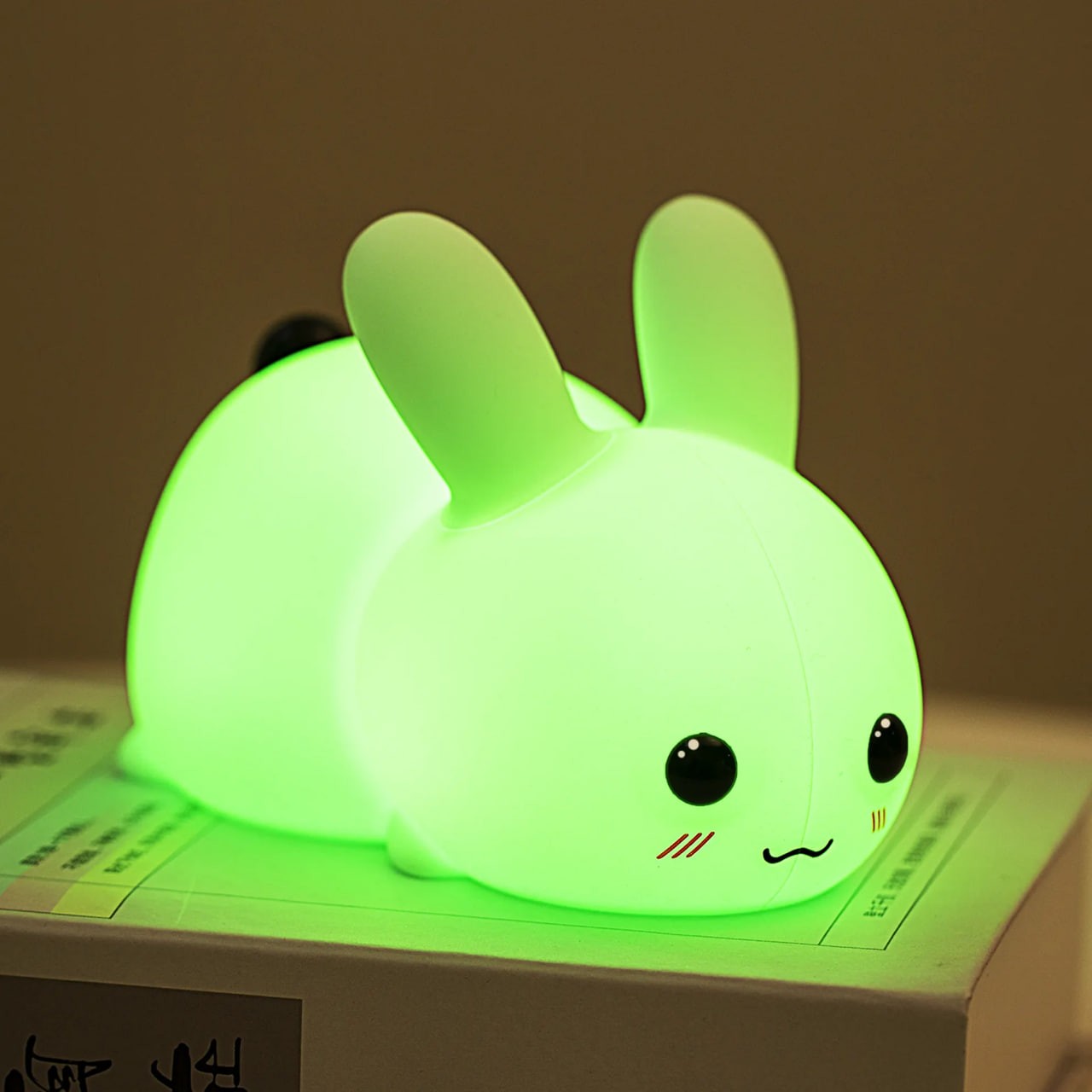 2025 Hot Sale Kids Gift Silicone Anime Rabbit Kids Night Bunny Lamp Christmas Gifts Cute Baby Bunny Night Light for Room