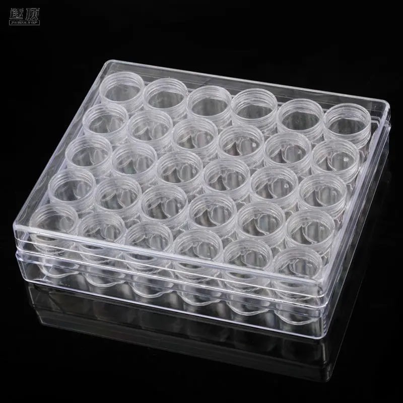 30 Grid Small Transparent Plastic Box for Nail Drill Supplies for Jewelry Art Storage Tools and Other Nail Supplies
