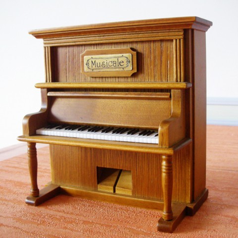 Upright Premium Wooden Piano Music Box